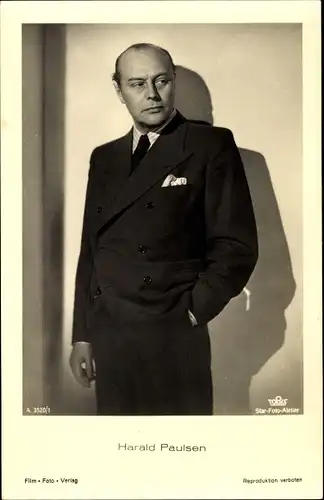 Ak Schauspieler Harald Paulsen, Portrait, Film Foto Verlag A 3520/1, Tobis