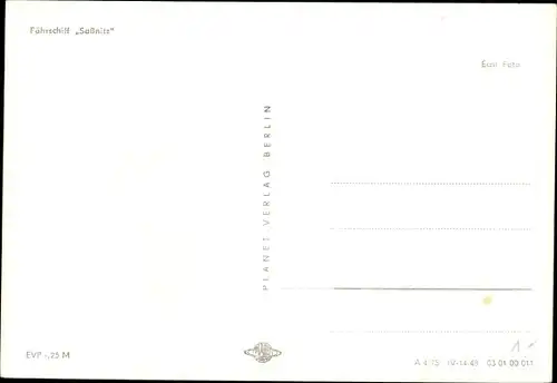 Ak Fährschiff Sassnitz auf See