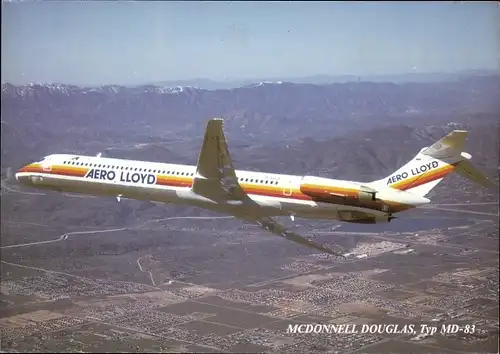 Ak Deutsches Passagierflugzeug, Aero Lloyd, McDonnell Douglas MD 83