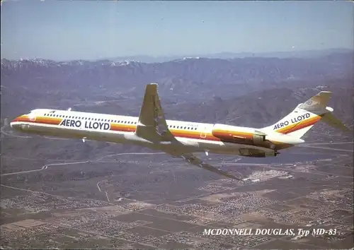 Ak Deutsches Passagierflugzeug, Aero Lloyd, McDonnell Douglas MD 83