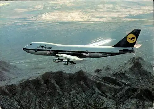 Ak Deutsches Passagierflugzeug, Lufthansa, Boeing Jet 747