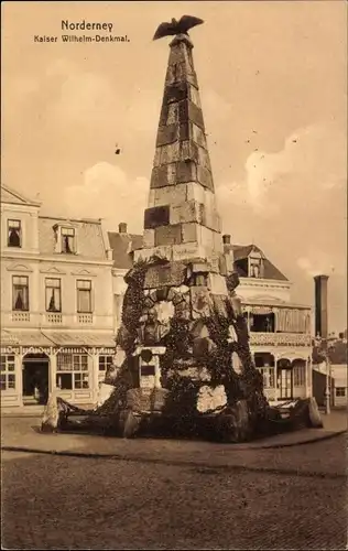 Ak Nordseebad Norderney Ostfriesland, Kaiser Wilhelm-Denkmal