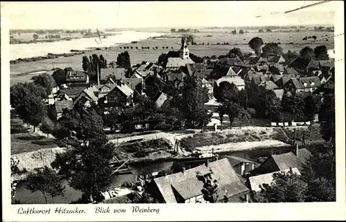 Ak Hitzacker an der Elbe, Blick vom Weinberg auf die Stadt