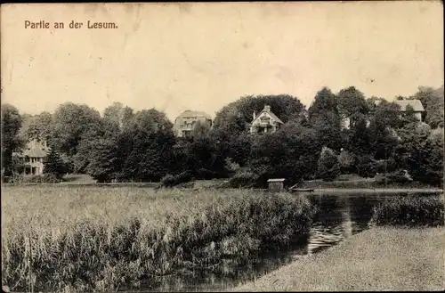 Ak Lesum Burglesum Bremen, Teilansicht