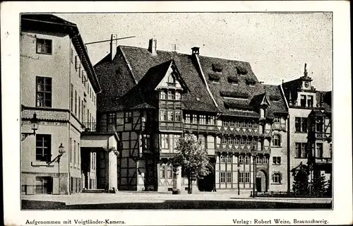 Ak Braunschweig in Niedersachsen, Gildehaus, Burgplatz Nr. 2a, Adelssitz