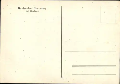 Ak Norderney in Ostfriesland, Am Kurhaus