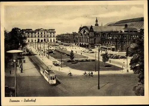 Ak Hansestadt Bremen, Bahnhof
