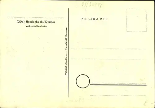 Ak Bredenbeck Wennigsen am Deister, Volksschullandheim, Außenansicht