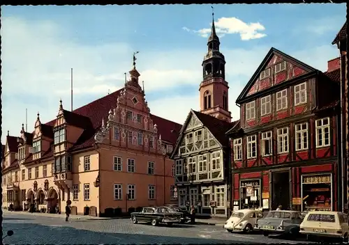 Ak Celle in Niedersachsen, Rathaus und Stadtkirche