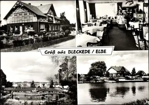 Ak Bleckede an der Elbe, Landhaus an der Elbe, H. Schacht