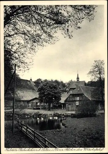 Ak Stübeckshorn Soltau in der Lüneburger Heide, Blick in den Wirtschaftshof