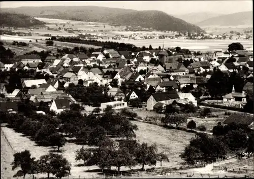 Ak Albaxen Höxter Nordrhein Westfalen, Totalansicht des Ortes, Luftaufnahme