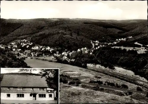 Ak Grünebach im Siegerland, Gasthof Bender, Panorama