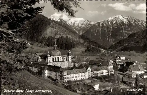 Ak Ettal Oberbayern, Kloster Ettal, Benediktinerabtei