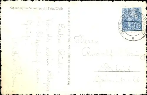 Ak Sitzendorf in Thüringen, Panorama