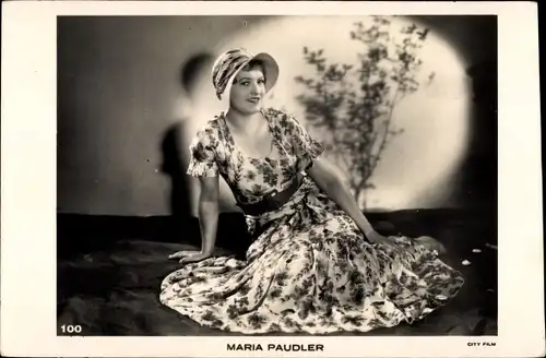 Ak Schauspieler Maria Paudler, Portrait im Kleid