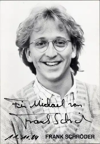 Ak Schauspieler Frank Schröder, Portrait, Autogramm