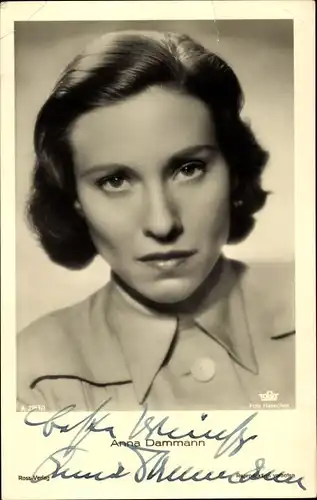 Ak Schauspielerin Anna Dammann, Portrait