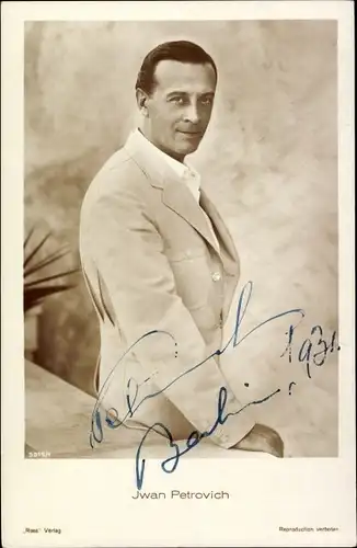 Ak Schauspielerin Iwan Petrovich, Portrait, Autogramm