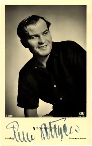 Ak Schauspieler René Deltgen, Portrait, Autogramm
