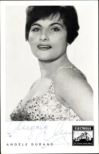 Ak Schauspielerin und Sängerin Angele Durand, Portrait, Autogramm, Electrola
