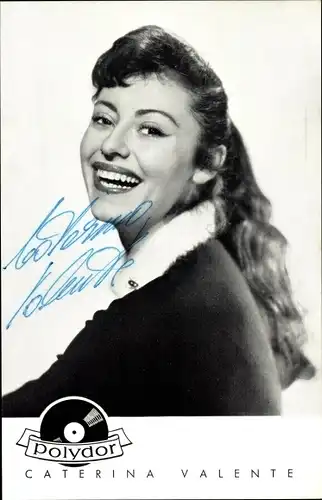 Ak Schauspielerin und Sängerin Caterina Valente, Portrait, Polydor Schallplatten