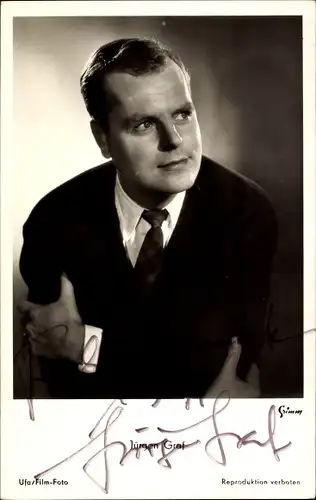 Ak Schauspieler Jürgen Graf, Portrait, Autogramm