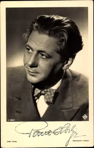 Ak Schauspieler Paul Hörbiger, Portrait, Ross Verlag Nr. A 2609/1