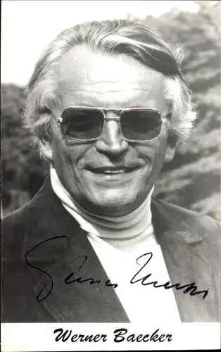 Ak Fernsehjournalist Werner Baecker, Portrait, Autogramm