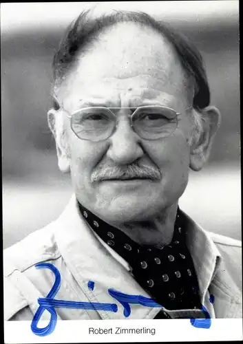 Ak Schauspieler Robert Zimmerling, Portrait, Autogramm, Brille
