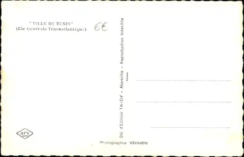 Ak Le Stadt Tunis, Französische Linie