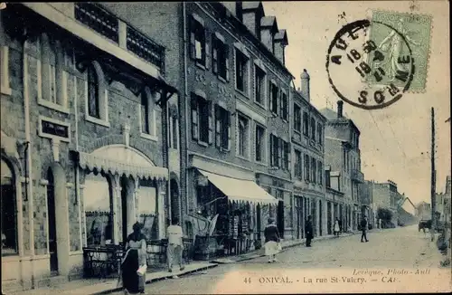 Ak Onival Ault Somme, La Rue St. Valéry