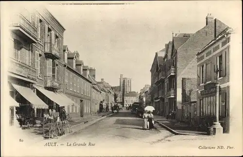 Ak Ault Somme, La Grande Rue