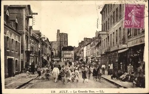 Ak Ault Somme, La Grande Rue