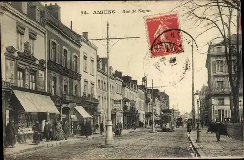 Ak Amiens Somme, Rue de Noyon