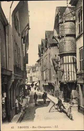 Ak Troyes Aube, Rue Champeaux