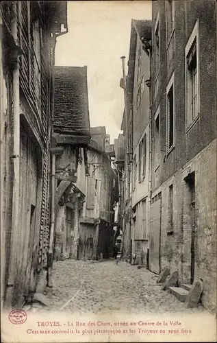 Ak Troyes Aube, Rue des Chats