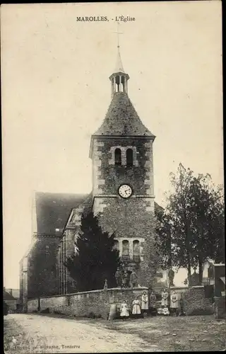 Ak Marolles sous Lignières Aube, Kirche