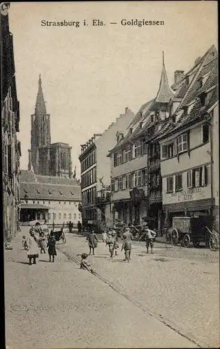 Ak Strasbourg Straßburg Elsass Bas Rhin, Goldgiessen
