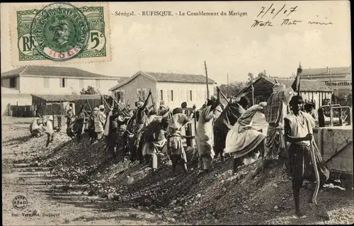 Ak Rufisque Senegal, Die Füllung der Marigot