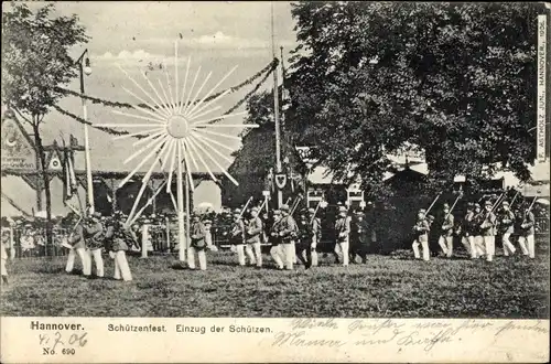 Ak Hannover in Niedersachsen, Schützenfest, Einzug der Schützen