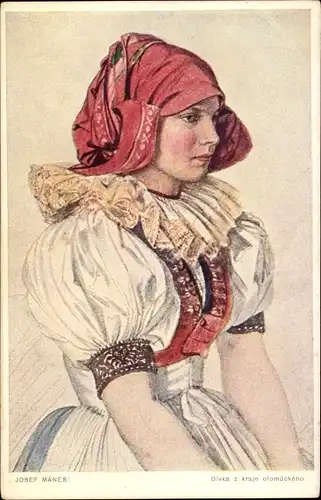 Künstler Ak Manes, J., Divka z kraje olomuckeho
