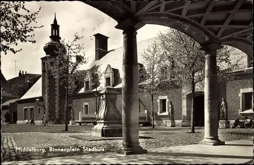 Ak Middelburg Zeeland Niederlande, Binnenplein Stadhuis