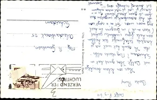 Ak Delft Südholland Niederlande, Markt met Grote Kerk