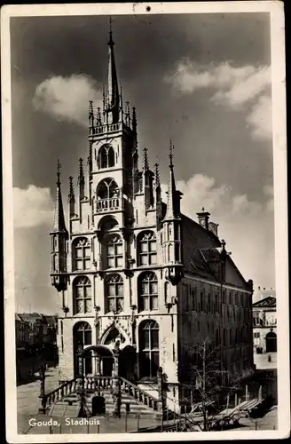 Ak Gouda Südholland Niederlande, Rathaus