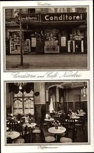 Ak Berlin Mitte, Konditorei Cafe Cafe Nicolai, Invalidenstraße 90