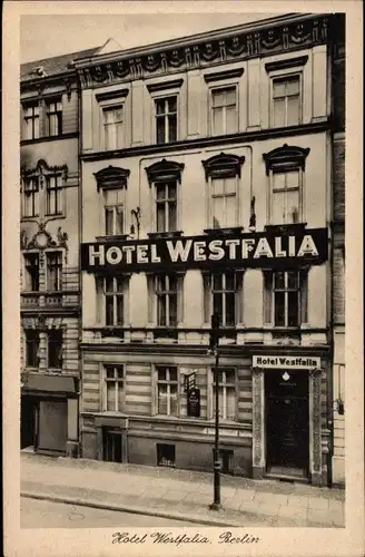 Ak Berlin, Hotel Westfalia, Mittelstraße 36