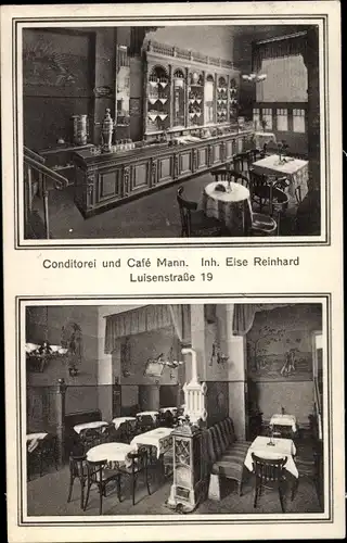 Ak Berlin, Café Mann, Lusienstraße 19