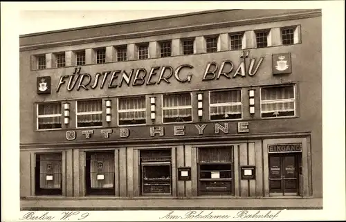 Ak Berlin Tiergarten, Fürstenberg Bräu am Potsdamer Bahnhof