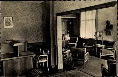 Ak Oberhof im Thüringer Wald, VDK Erholungsheim, Schreib- und Lesezimmer, Schachbrett